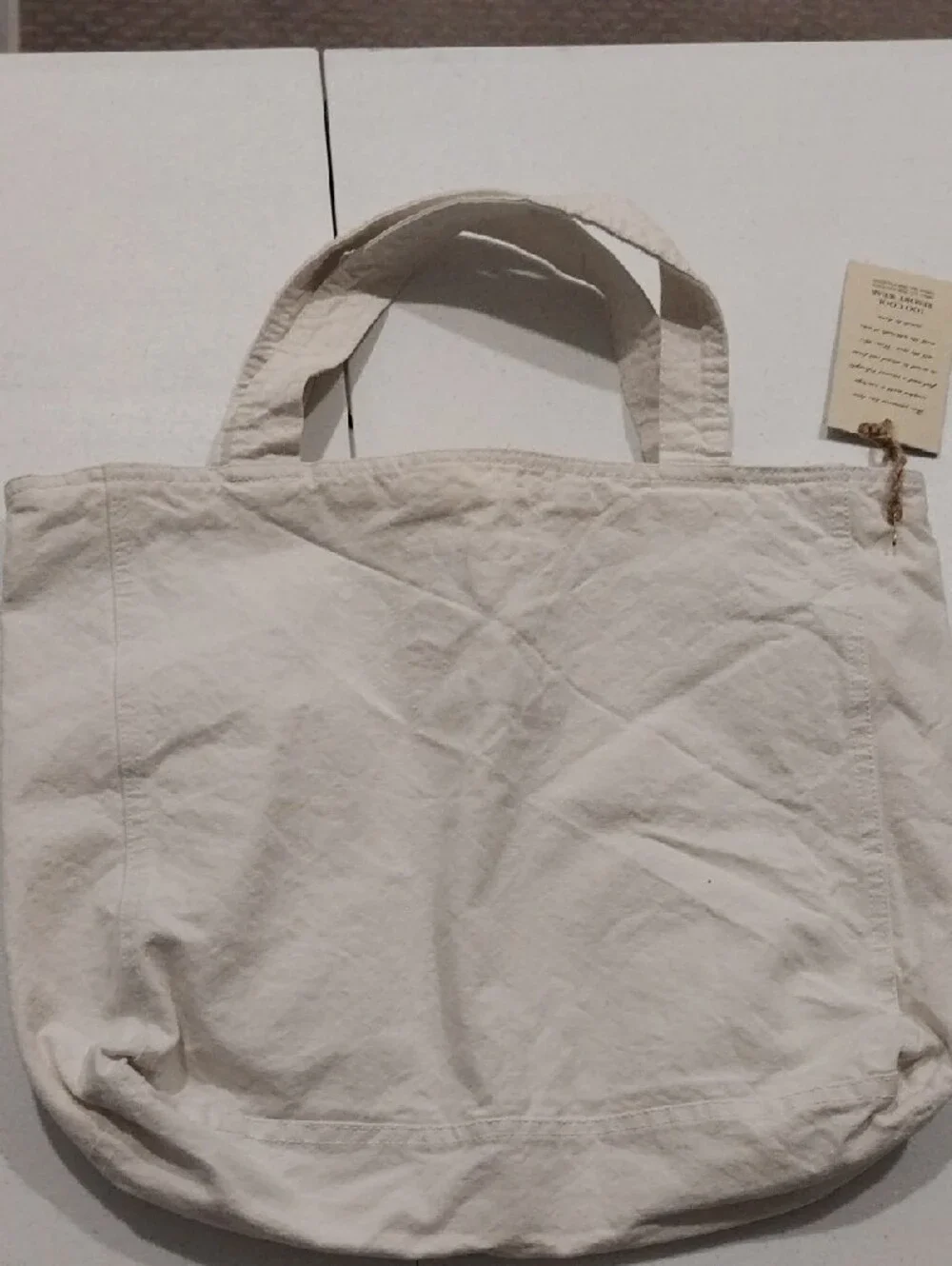 Marblehead Canvas Tote Bag in Cream with Navy Chandler Hovey Print Nwt